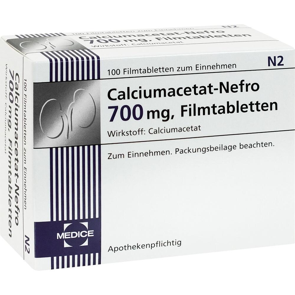 CALCIUMACETAT NEFRO 700 mg  100 St Filmtabletten