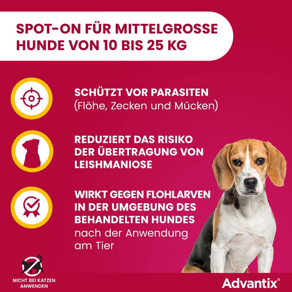 Advantix Spot on für Hunde 10-25kg 4 St Lösung
