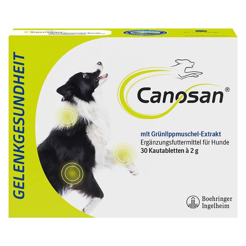 Canosan - Zur Unterstützung der Gelenke & des Bindegewebes für Hunde mit Grünlippmuschel-Extrakt Gonex 30 St Kautabletten