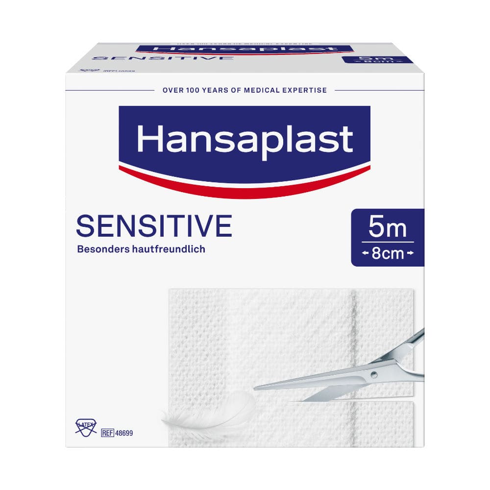Hansaplast SENSITIVE Pflaster 8cm x 5m 1 St Pflaster