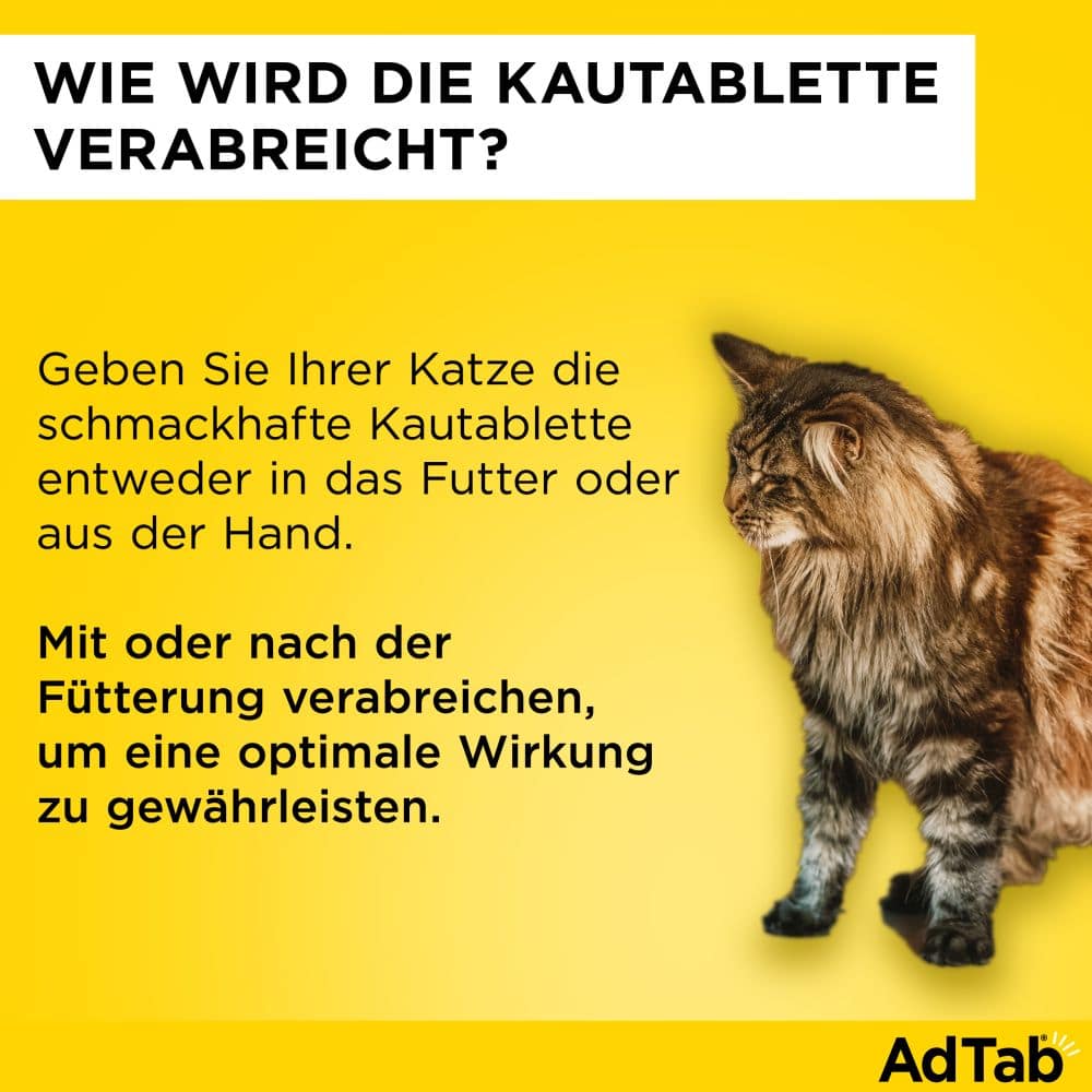AdTab Kautabletten 48mg für Katzen 2-8 kg Elanco 3 St Kautabletten