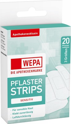 WEPA PFLASTER STRIPS SENSITIV  20 St Pflaster