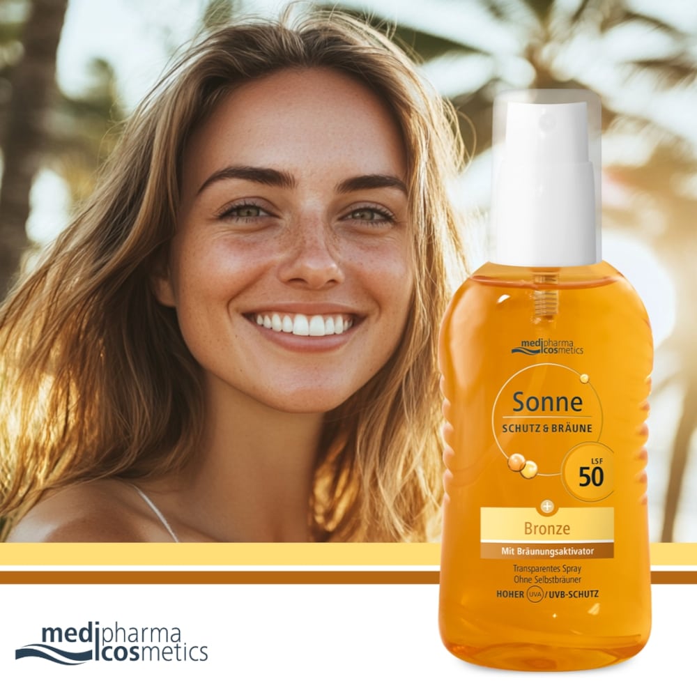 medipharma cosmetics Sonne SCHUTZ & BRÄUNE Bronze LSF 50 Spray 200 ml Spray