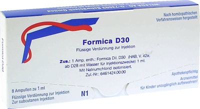 WELEDA FORMICA D 30 Ampullen 8X1 ml Ampullen