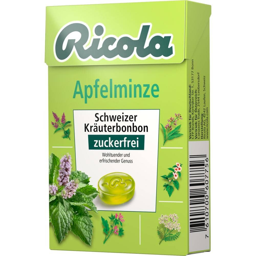 Ricola Apfelminze Kräuterbonbon zuckerfrei 50 g Bonbons