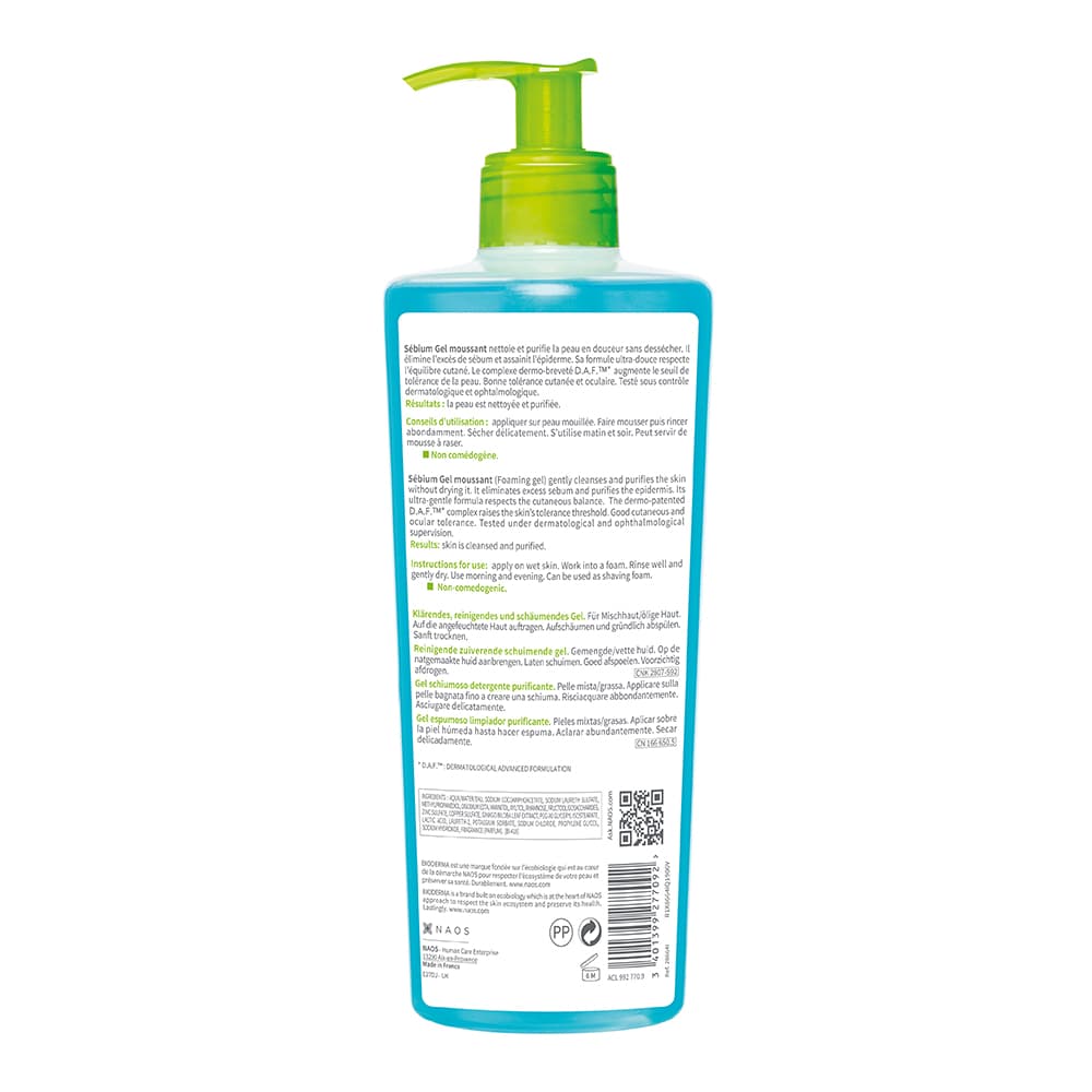 BIODERMA Sebium Gel Moussant Reinigungsgel Pumpspender 500 ml Gel
