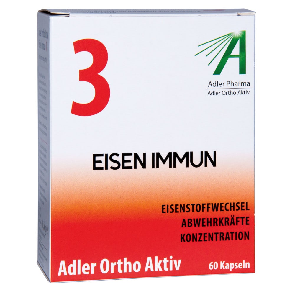 Adler Ortho Aktiv Nr. 3 – Eisen Immun 60 St Kapseln