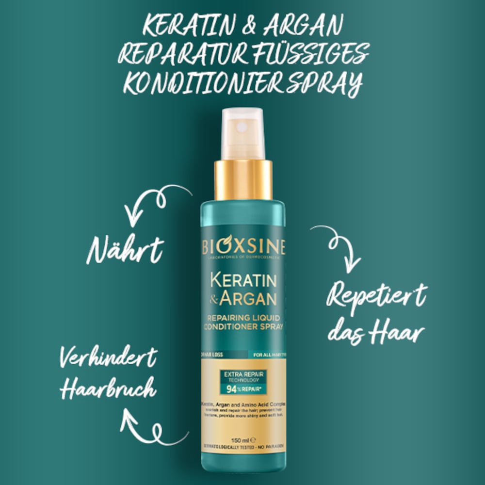 BIOXSINE Keratin & Argan Spray Spülung 150 ml Spray