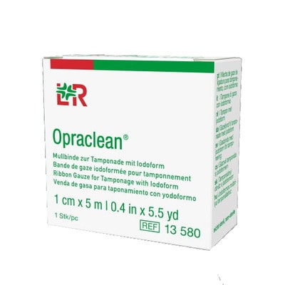 OPRACLEAN Mullbinde z.Tampon.m.Jodoform 1 cmx5 m 1 St Tamponaden