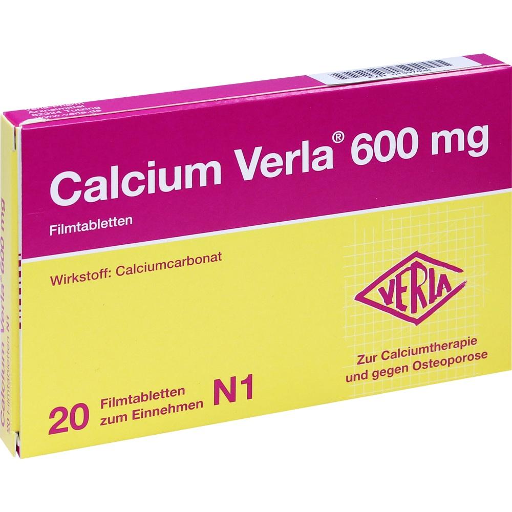 Calcium Verla 600mg 20 St Filmtabletten
