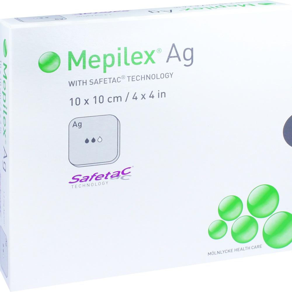 MEPILEX Ag Schaumverband 10x10 cm steril 5 St Verband