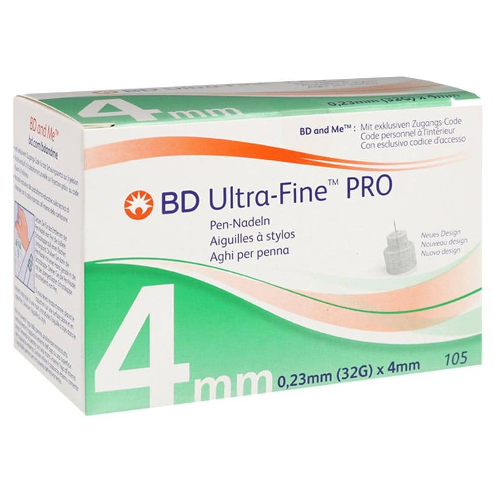 Bd Ultra-fine Pro Pen-nadeln 4 mm 32 G 105 St Kanüle