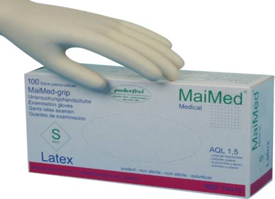 MAIMED grip PF Unt.Handsch.unster.Latex Gr.M 100 St Handschuhe