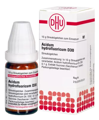 ACIDUM HYDROFLUORICUM D 30 Globuli 10 g Globuli