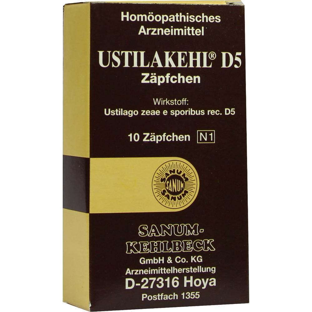 USTILAKEHL D 5 Suppositorien 10X2 g Suppositorien