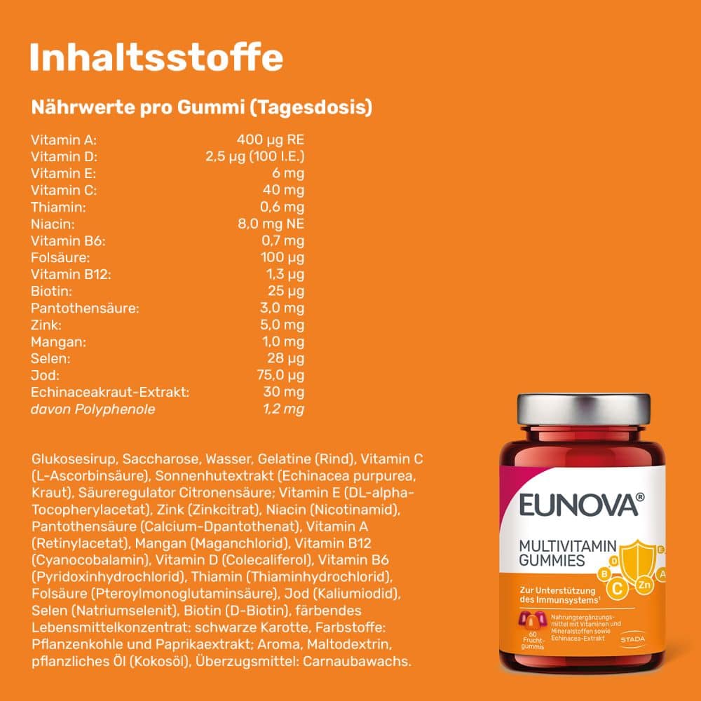 EUNOVA MULTIVITAMIN GUMMIS 60 St Bonbons
