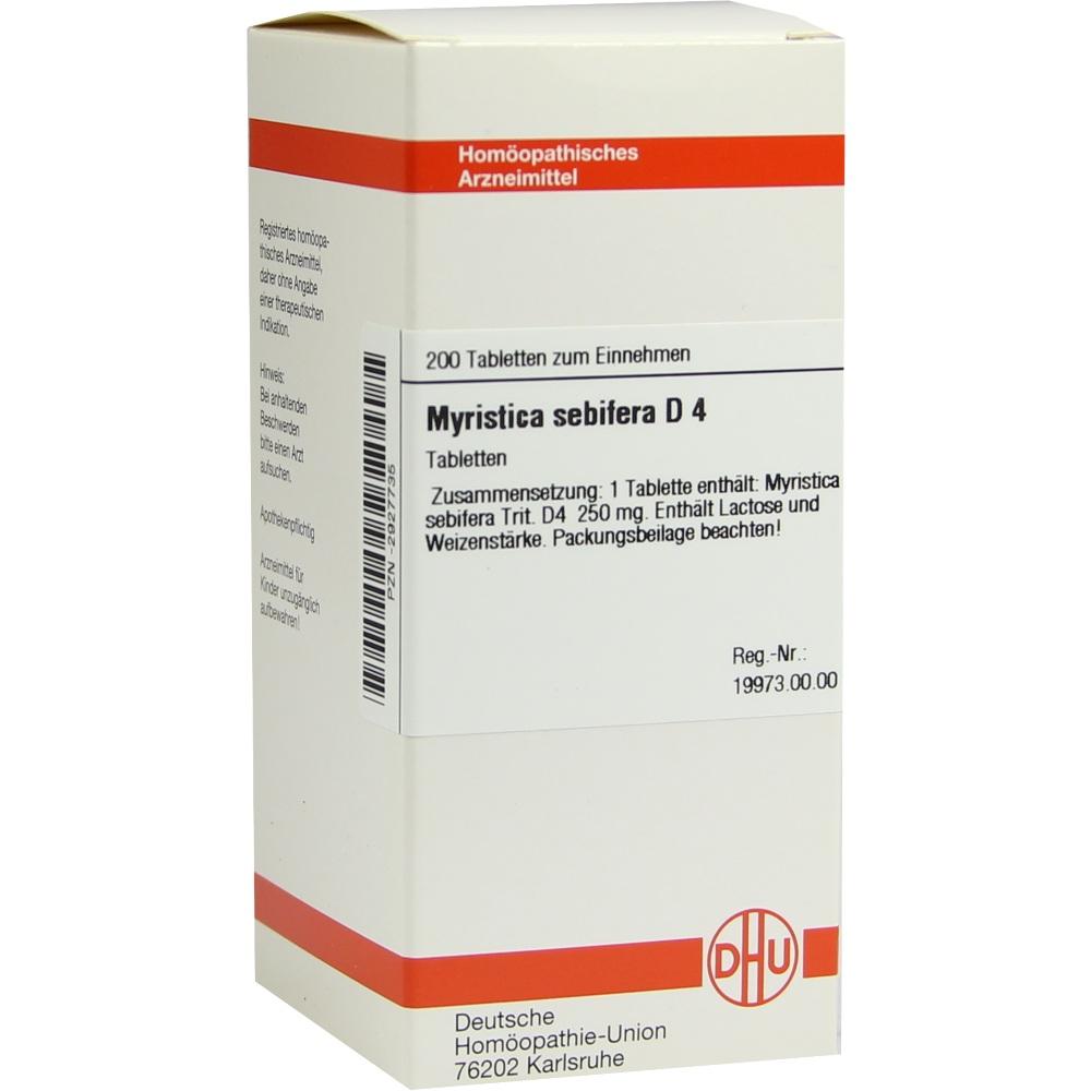 MYRISTICA SEBIFERA D 4 Tabletten 200 St Tabletten