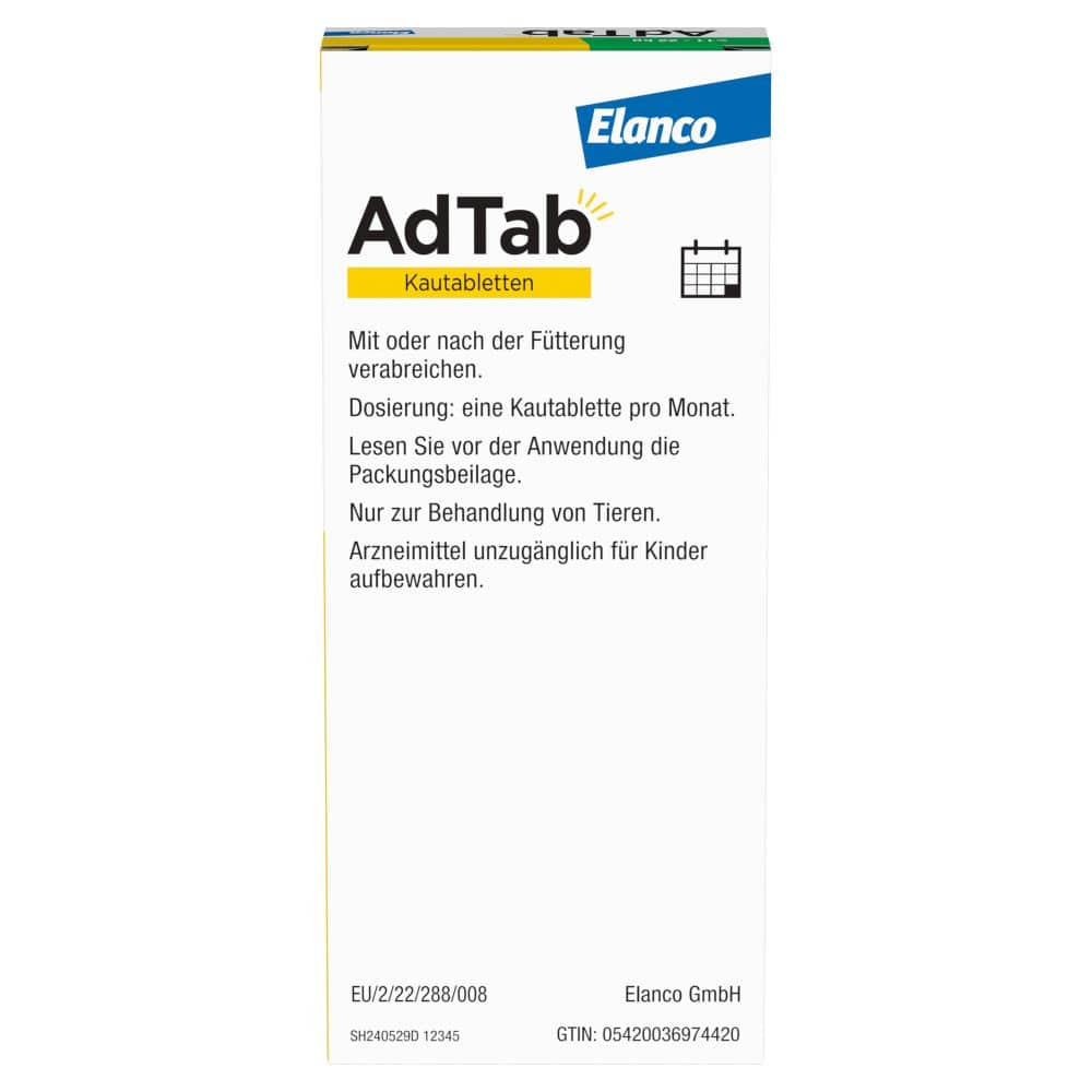 AdTab Kautabletten 450mg für Hunde 11-22 kg Elanco 3 St Kautabletten