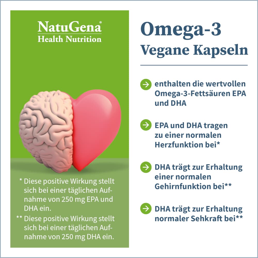 NatuGena Omega-3 Vegane Kapseln 90 St Kapseln