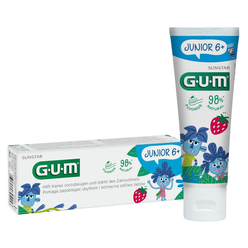 GUM JUNIOR 6+ Zahngel Erdbeere 50 ml Zahngel