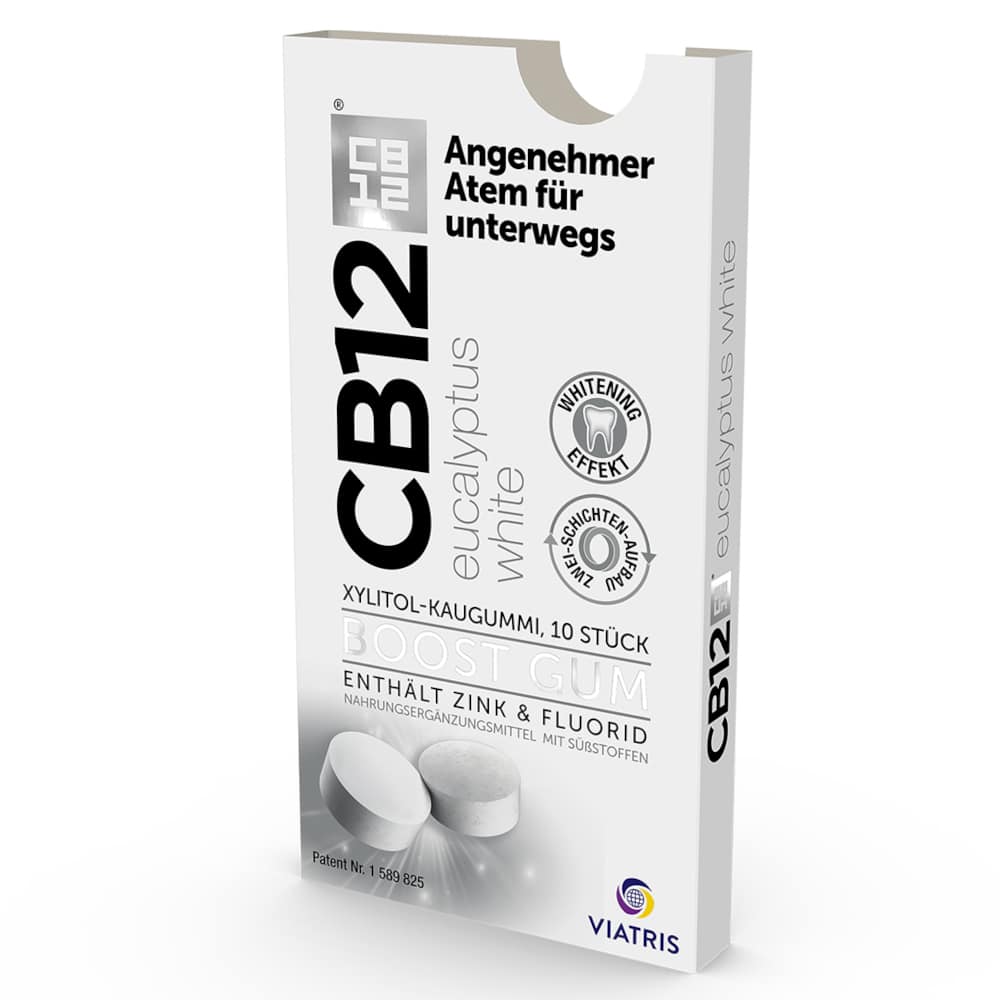 CB12 BOOST GUM eucalyptus white XYLITOL-KAUGUMMI 10 St Kaugummi