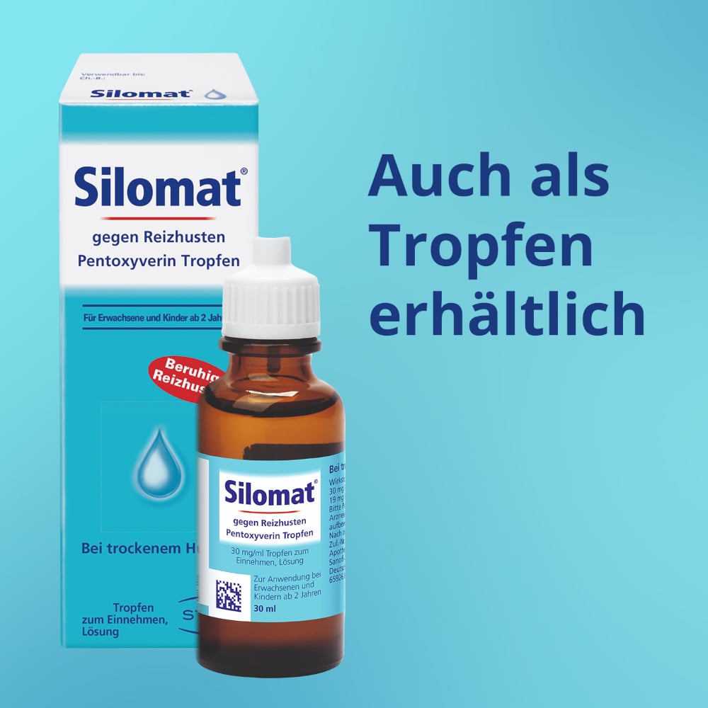 Silomat gegen Reizhusten Pentoxyverin Saft 100 ml Lösung zum Einnehmen