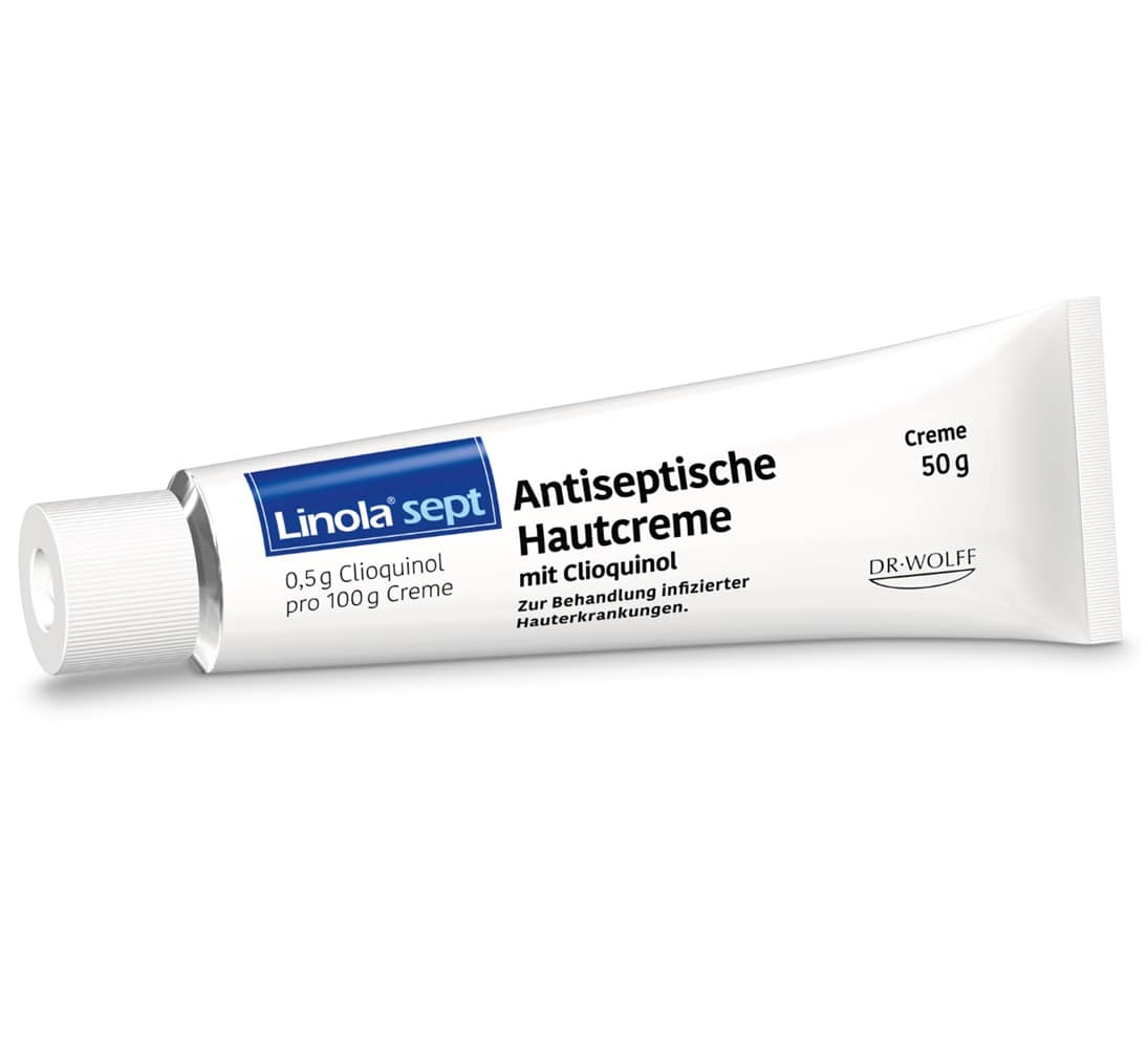 Linola sept Antiseptische Hautcreme mit Clioquinol 50 g Creme