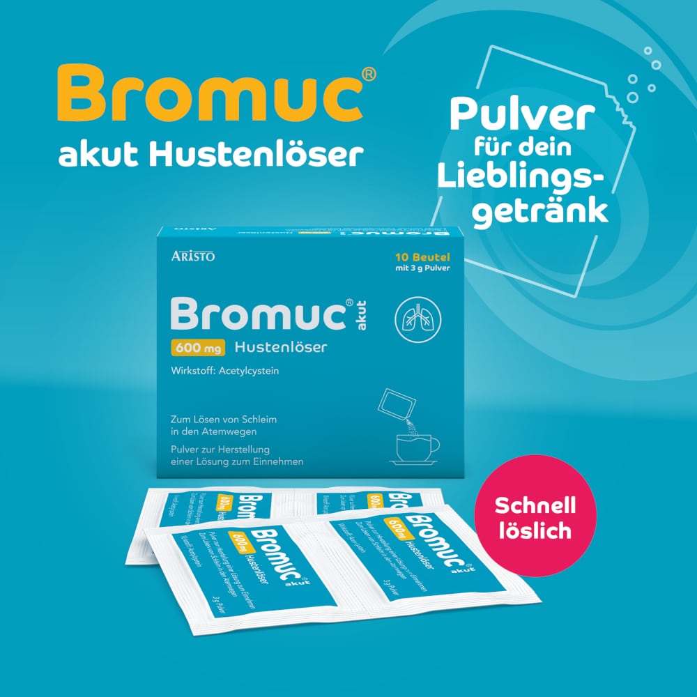 Bromuc akut 600 mg Doppelpack 2X20 St Pulver zur Herstellung einer Lösung zum Einnehmen