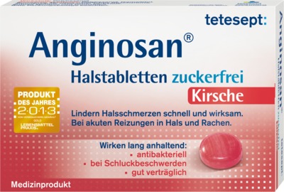 tetesept Anginosan Halstabletten zuckerfrei Kirsche 20 St Lutschtabletten
