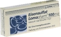 Eisensulfat Lomapharm 100mg 20 St Filmtabletten