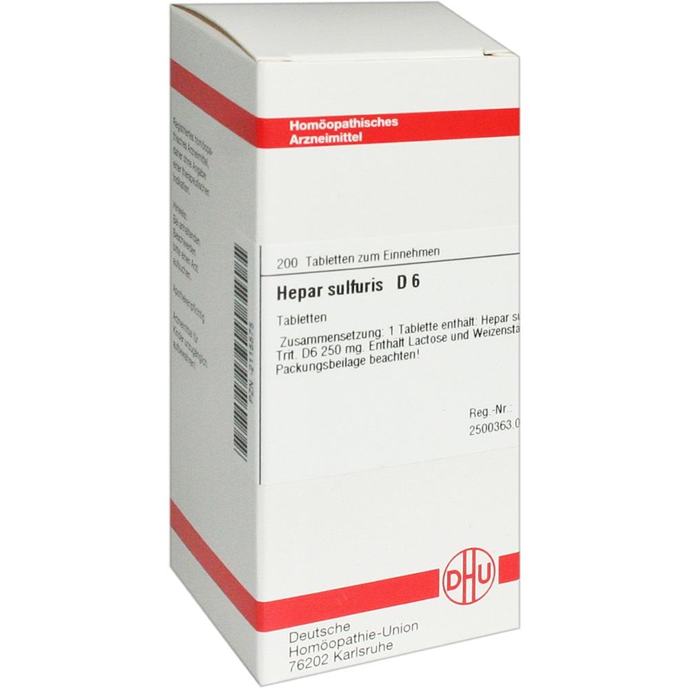HEPAR SULFURIS D 6 Tabletten 200 St Tabletten