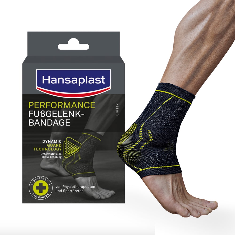 Hansaplast PERFORMANCE FUßGELENK-BANDAGE Größe M 1 St Bandage