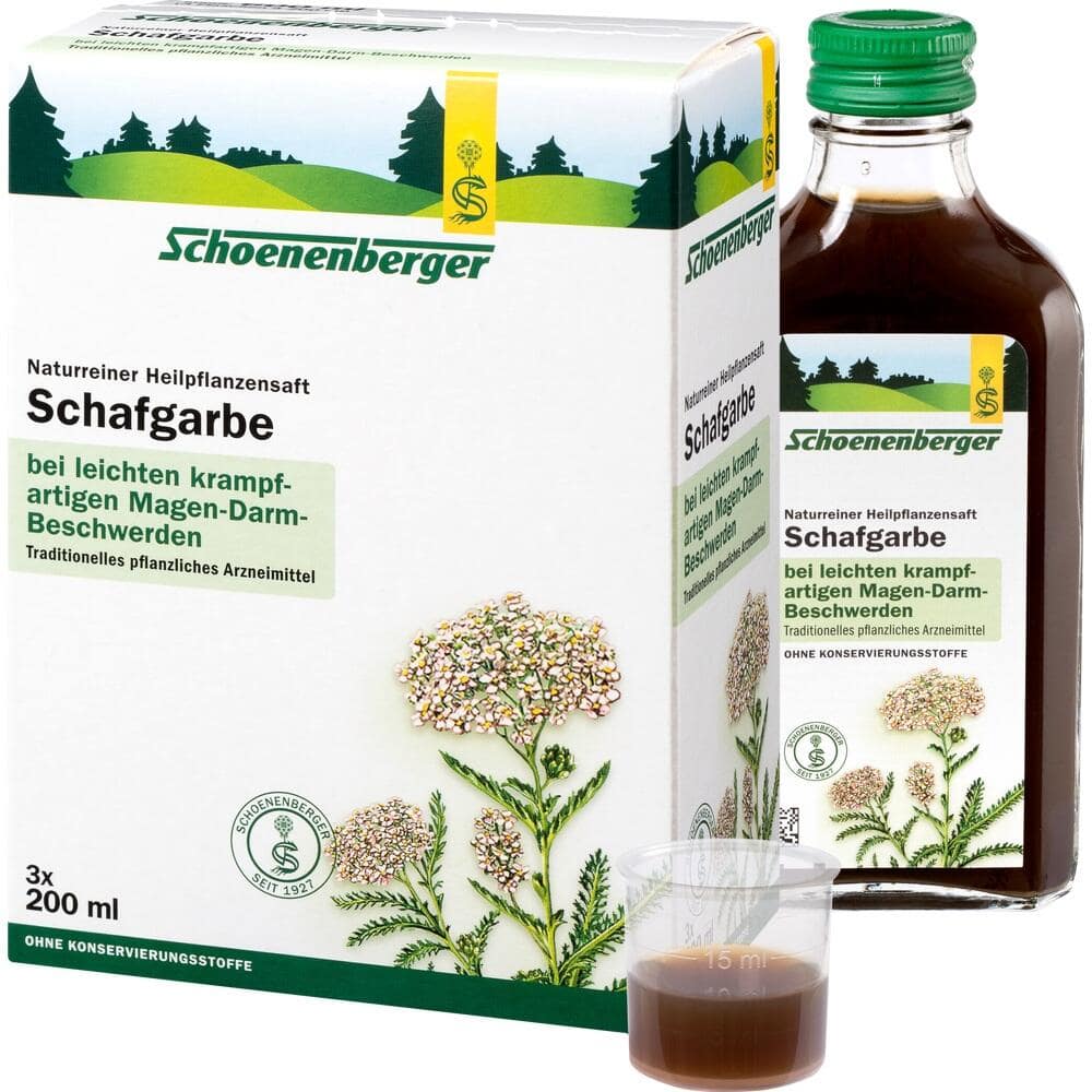 Schoenenberger Schafgarbe naturreiner Heilpflanzensaft 3X200 ml Saft