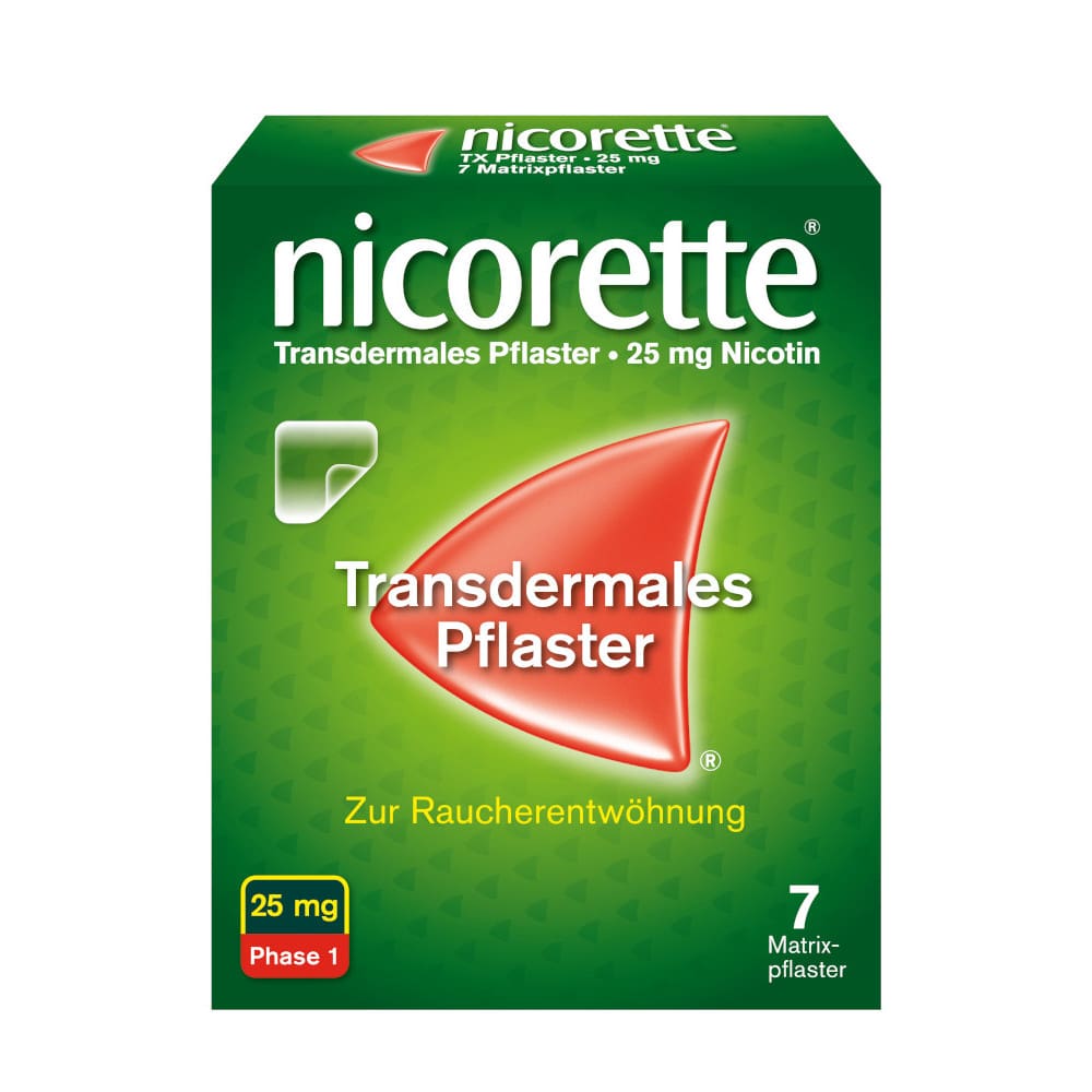 nicorette Nikotinpflaster mit 25 mg Nikotin zur Raucherentwöhnung