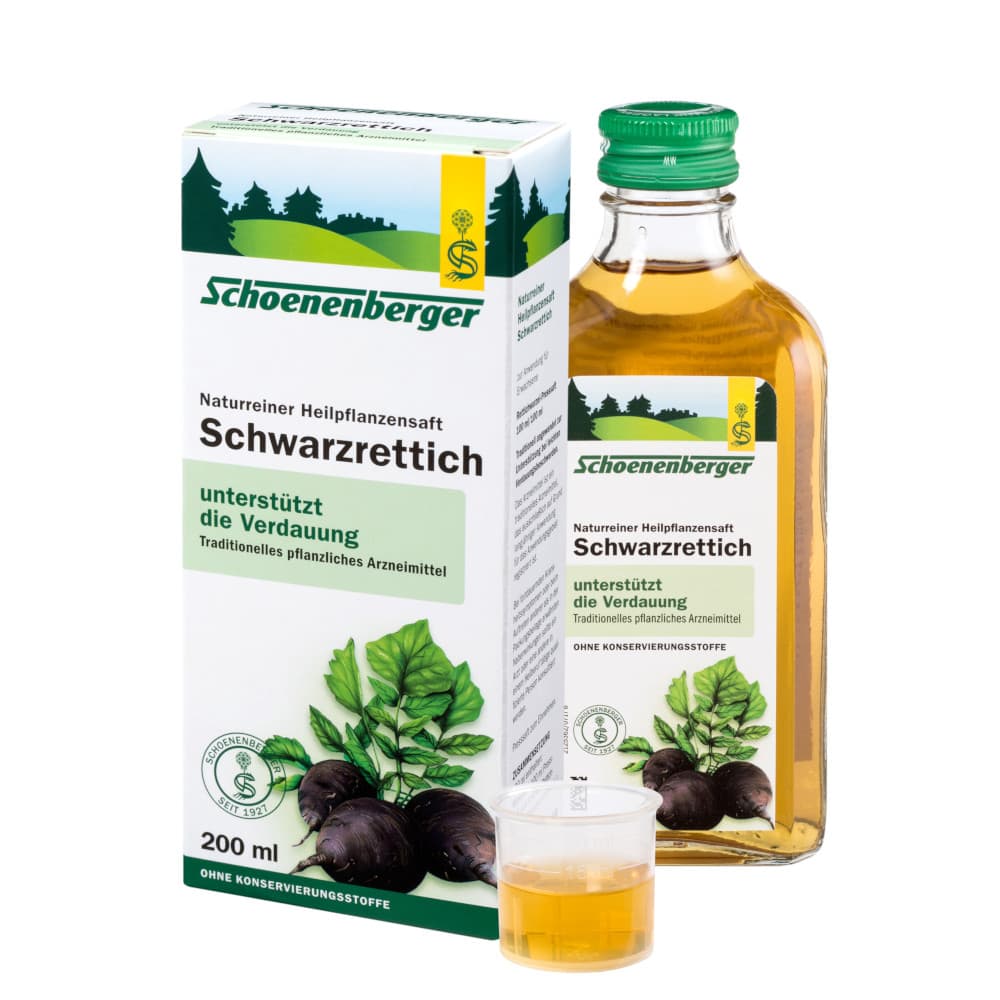 Schoenenberger Naturreiner Heilpflanzensaft Schwarzrettich 200 ml Saft