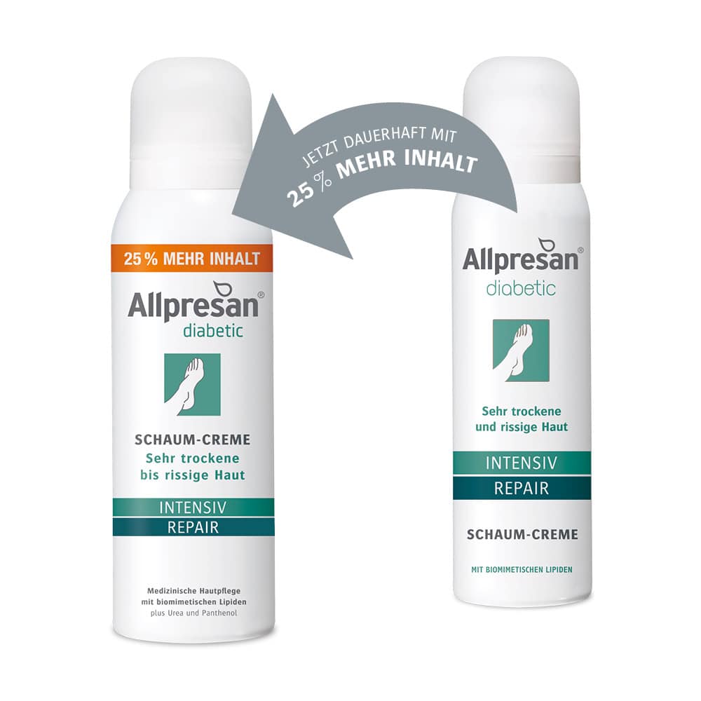Allpresan diabetic INTENSIV REPAIR SCHAUM-CREME 125 ml Schaum