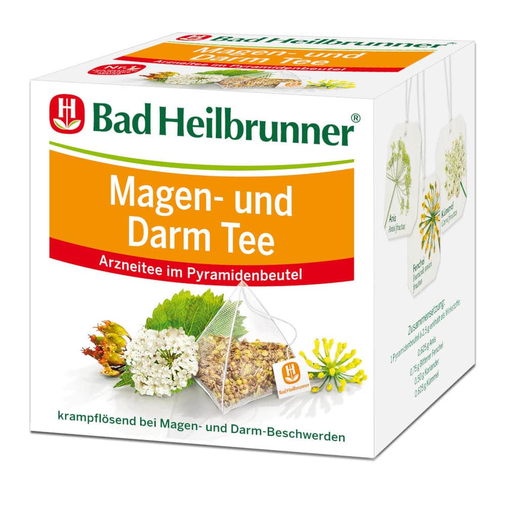 Bad Heilbrunner Magen- und Darm Tee Pyramidenbeutel 15X2.5 g Filterbeutel