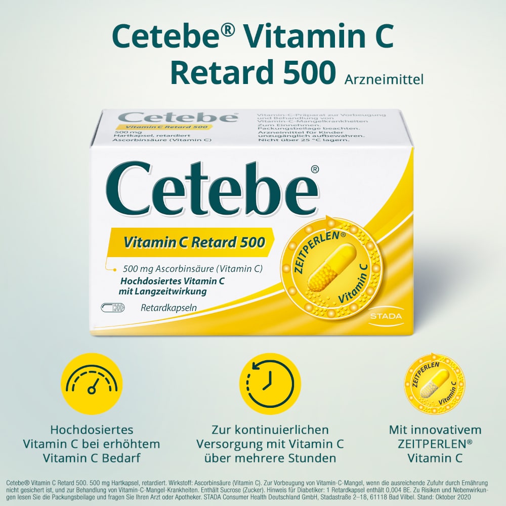 CETEBE Vitamin C 500 mg 120 St Hartkapseln
