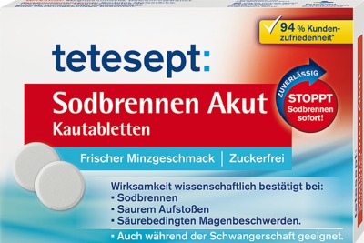 tetesept Sodbrennen Akut  20 St Kautabletten