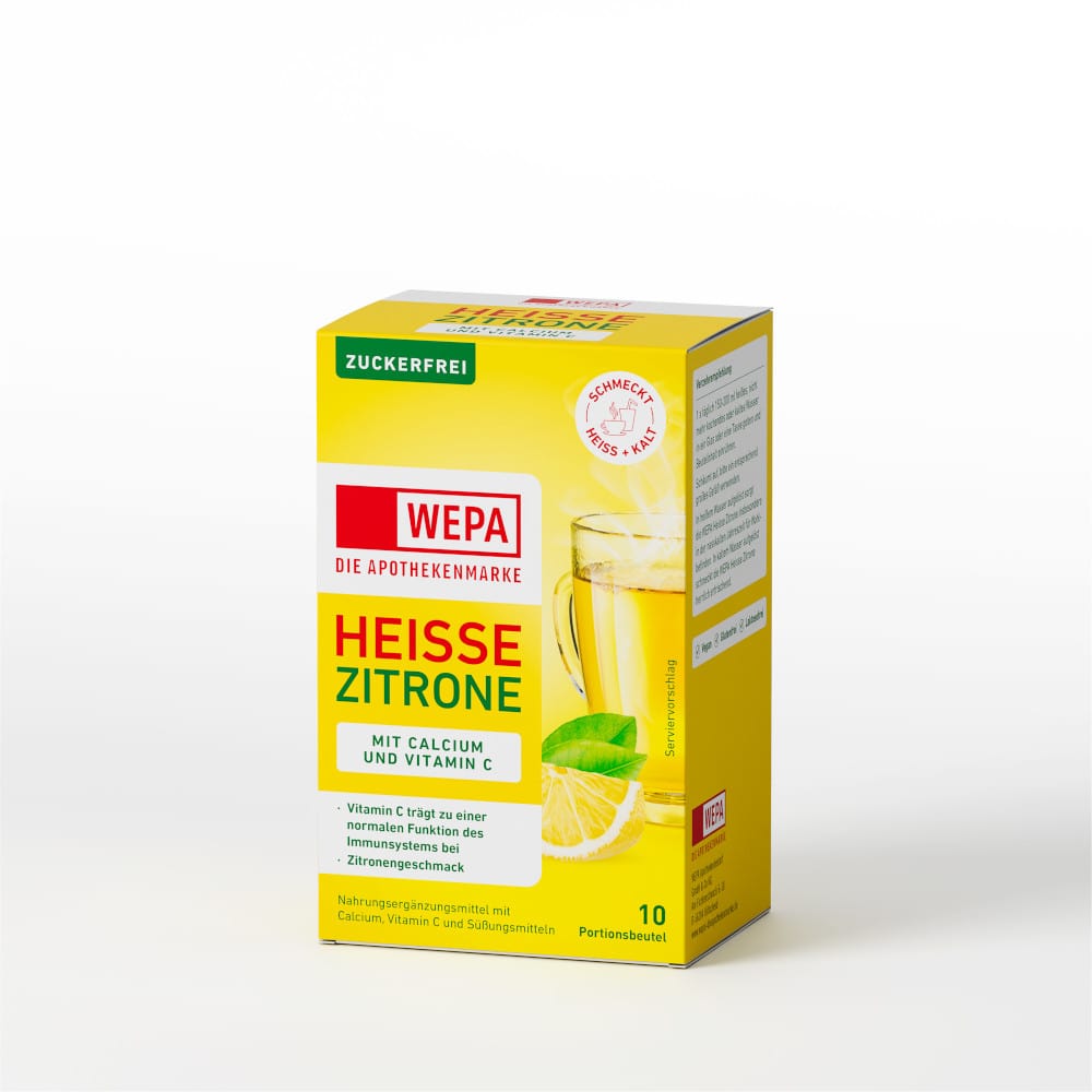 WEPA HEISSE ZITRONE zuckerfrei 10X10 g Pulver