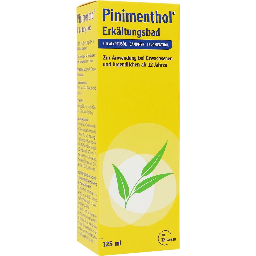 Pinimenthol Erkältungsbad ab 12 Jahren - mit Eucalyptusöl, Menthol und Campher 125 ml Bad