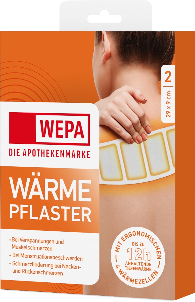 WEPA WÄRMEPFLASTER bei Nacken- und Rückenschmerzen 2 St Kompressen