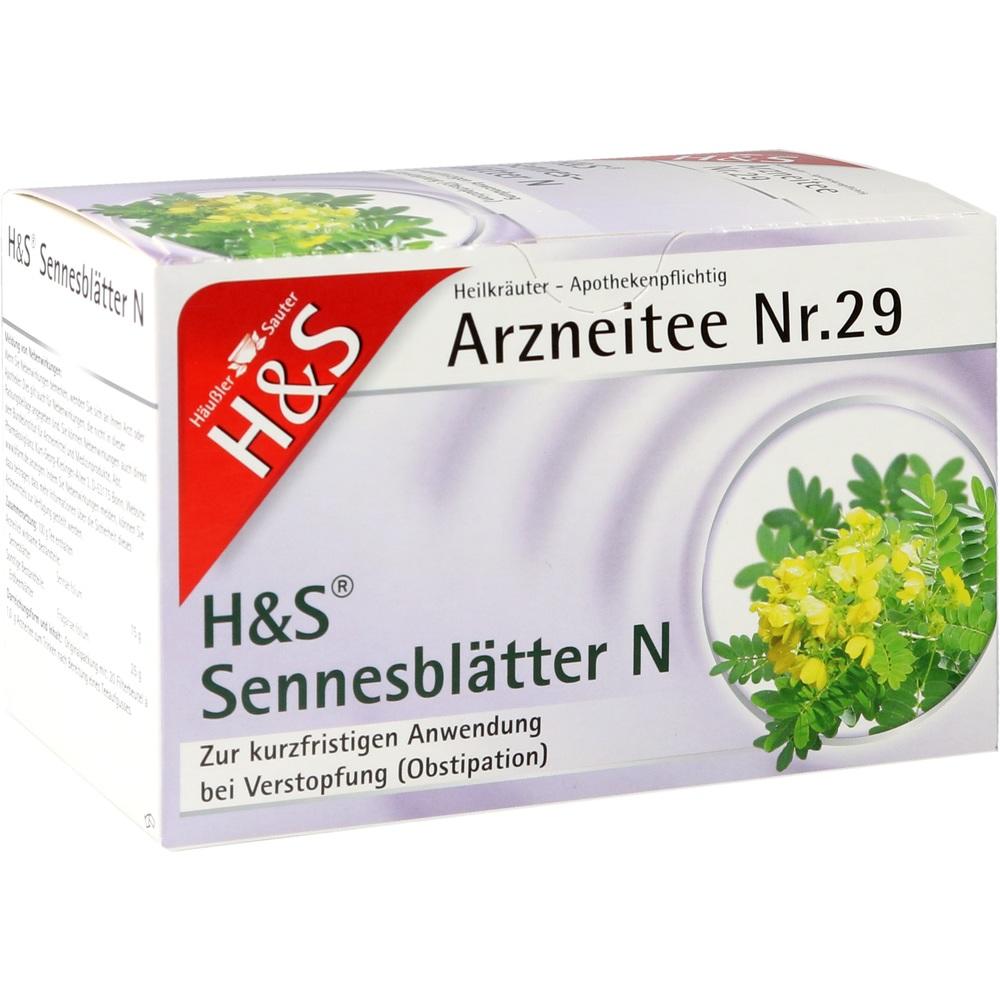 H&S Arzneitee Sennesblätter N Filterbeutel 20X1.0 g Filterbeutel
