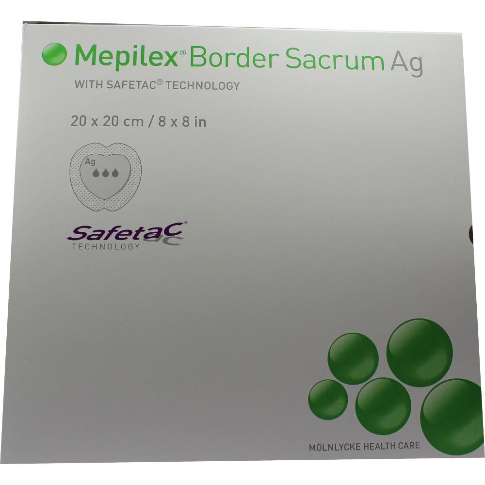 MEPILEX Border Sacrum Ag Schaumverb.20x20 cm ster. 5 St Verband