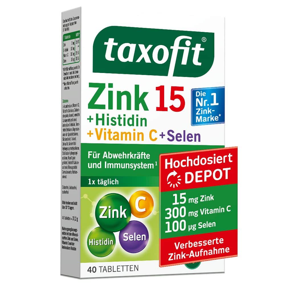 taxofit Zink + Histidin + Vitamin C + Selen 40 St Tabletten