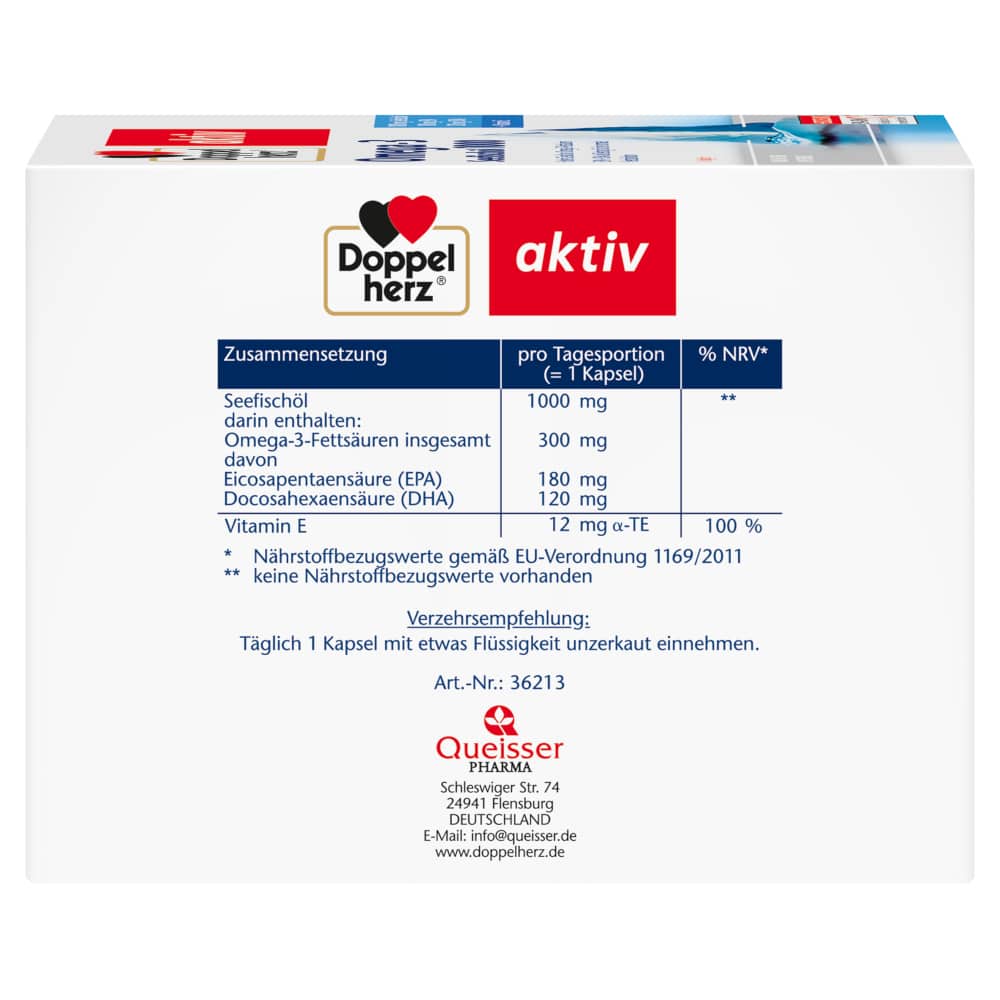 Doppelherz aktiv Omega-3 Seefischöl 1000 240 St Kapseln
