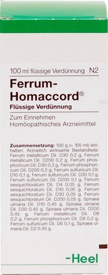 FERRUM HOMACCORD Tropfen 100 ml Tropfen