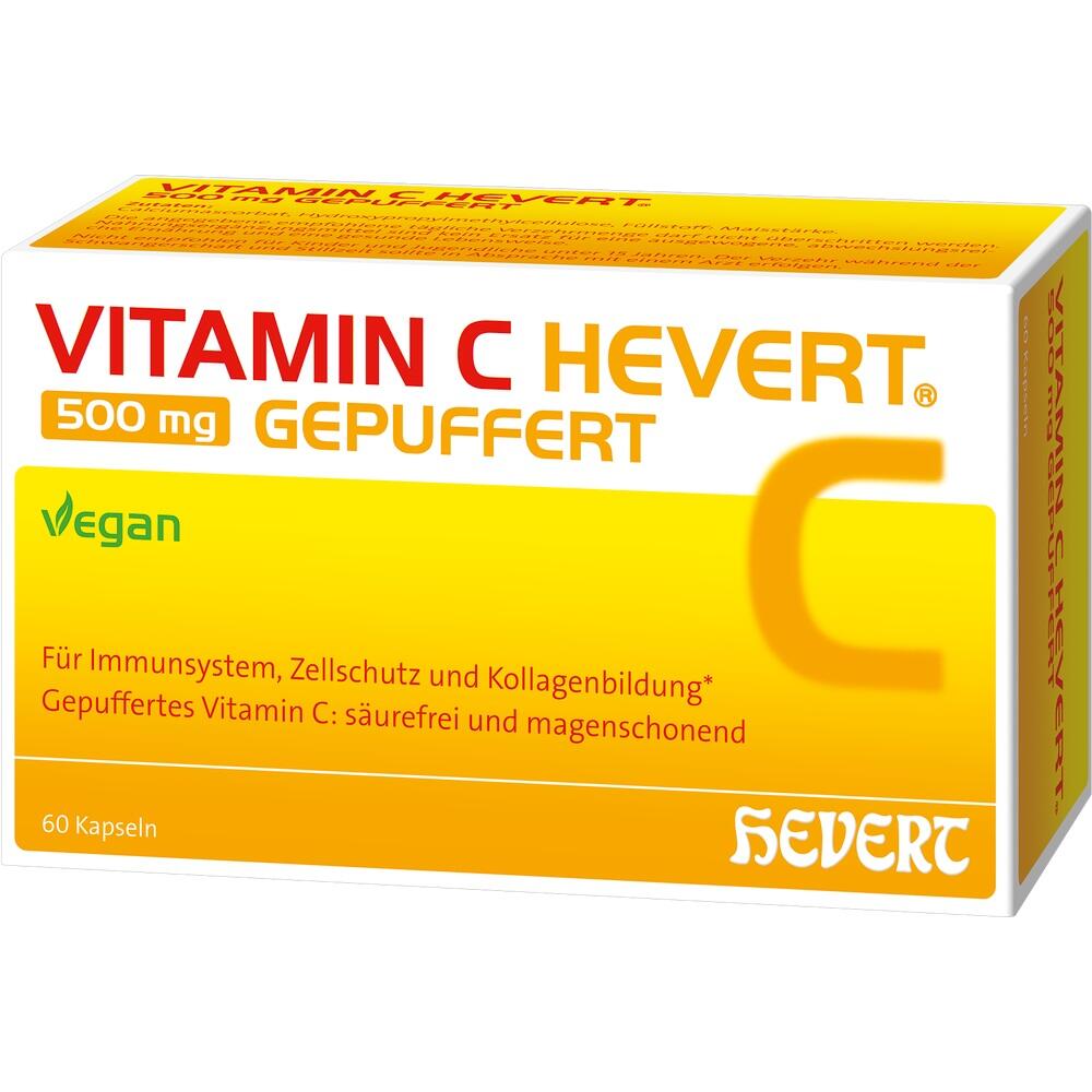 VITAMIN C HEVERT 500 mg GEPUFFERT 60 St Kapseln