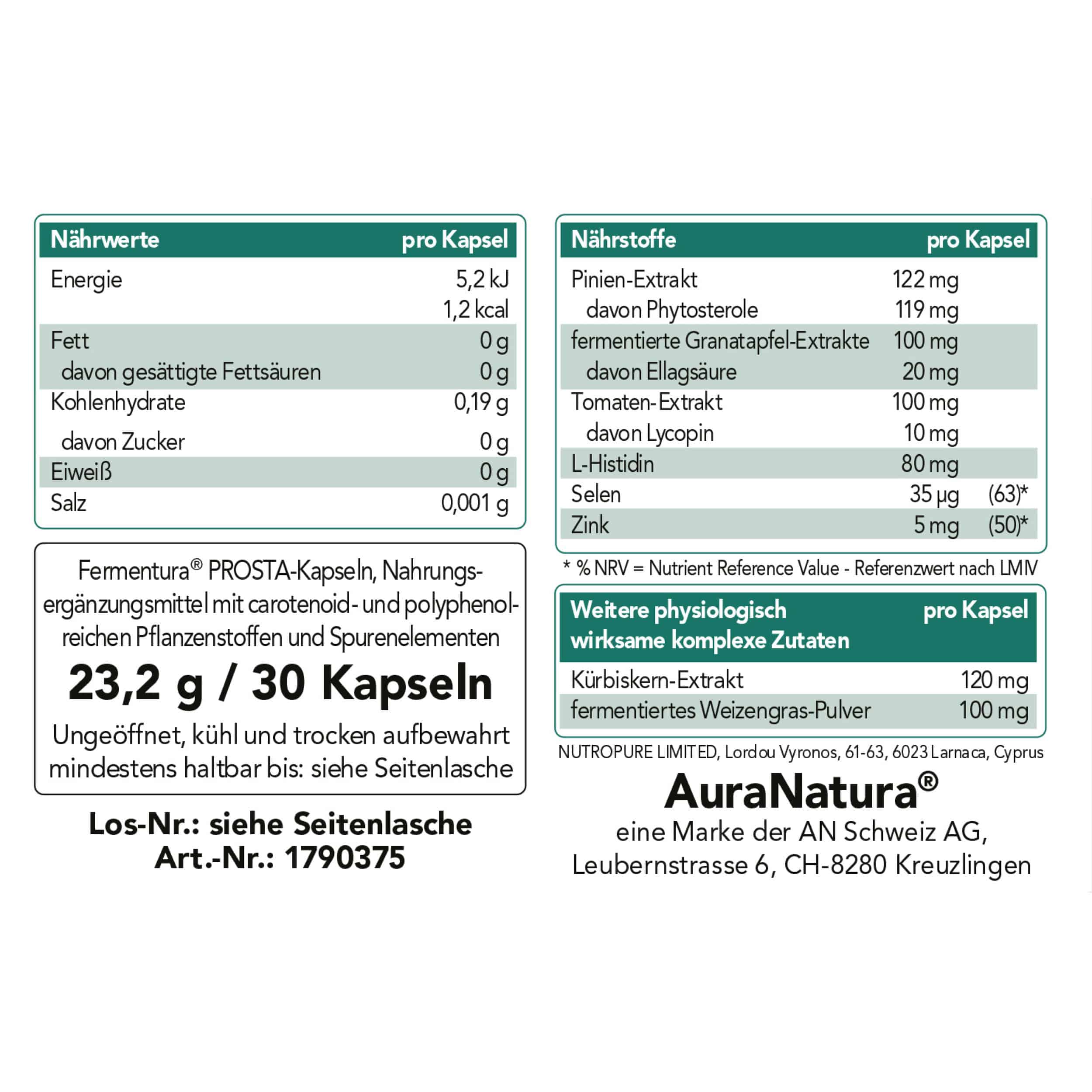 Fermentura PROSTA 30 St Kapseln