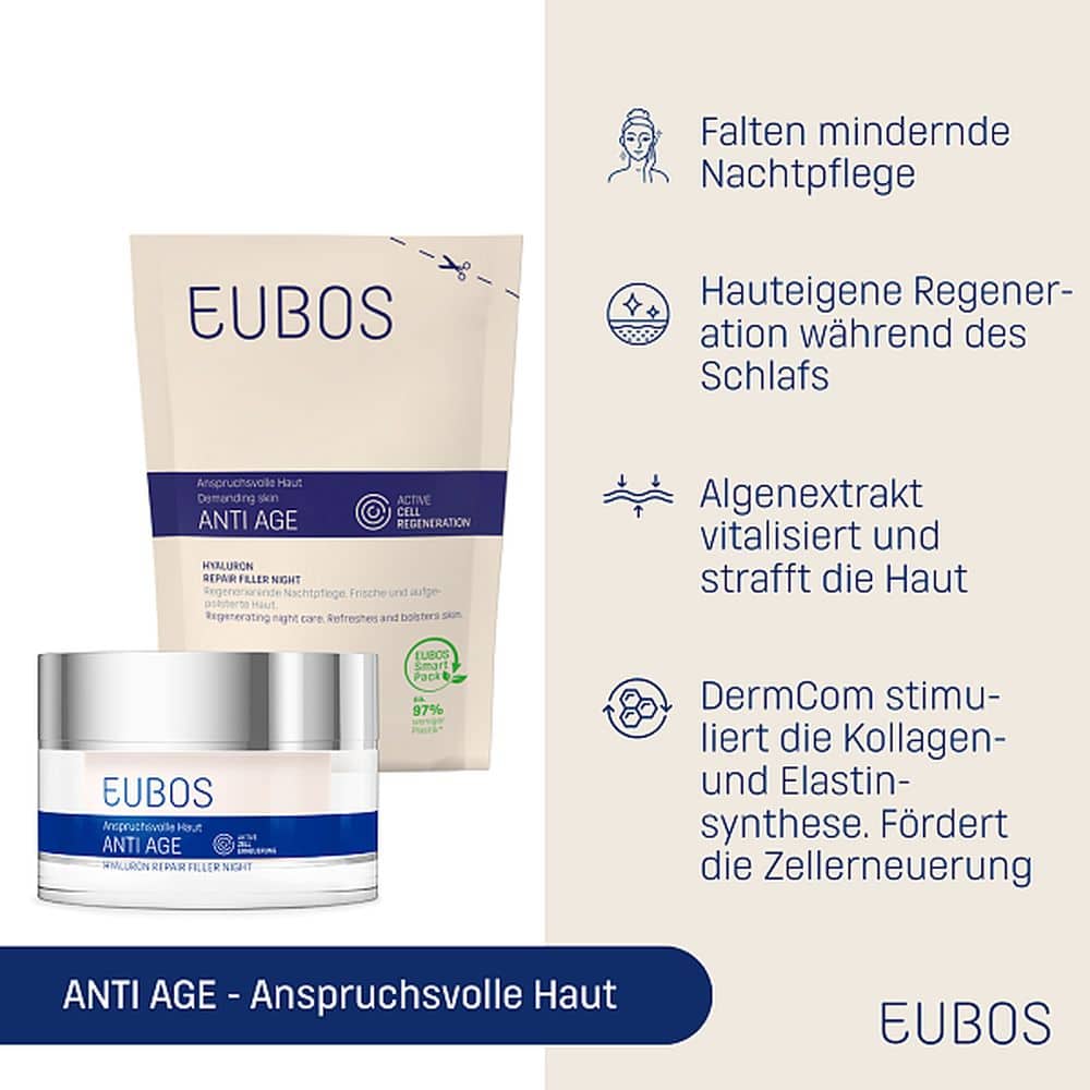 EUBOS ANTI AGE HYALURON REPAIR FILLER NIGHT 50 ml Creme